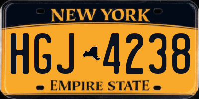 NY license plate HGJ4238