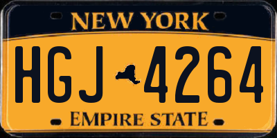 NY license plate HGJ4264