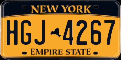 NY license plate HGJ4267