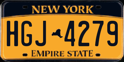 NY license plate HGJ4279