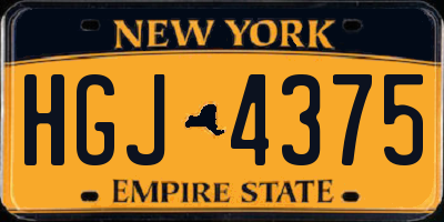 NY license plate HGJ4375