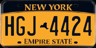 NY license plate HGJ4424