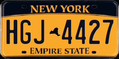 NY license plate HGJ4427