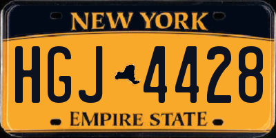 NY license plate HGJ4428