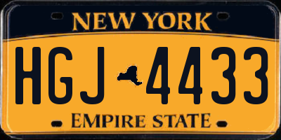 NY license plate HGJ4433