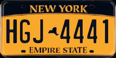 NY license plate HGJ4441