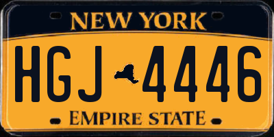 NY license plate HGJ4446
