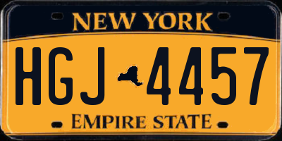 NY license plate HGJ4457