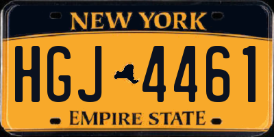 NY license plate HGJ4461