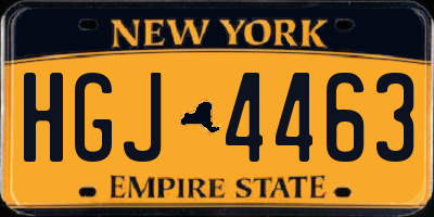 NY license plate HGJ4463