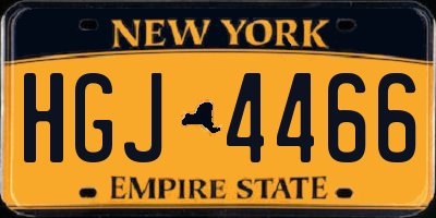 NY license plate HGJ4466