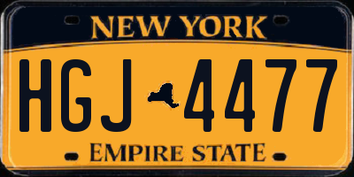 NY license plate HGJ4477