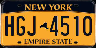 NY license plate HGJ4510
