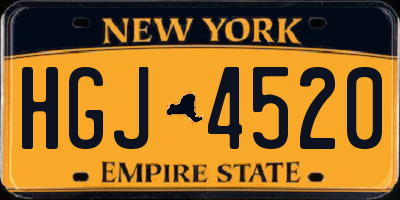 NY license plate HGJ4520