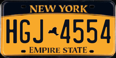 NY license plate HGJ4554