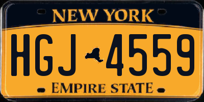NY license plate HGJ4559