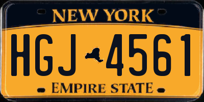 NY license plate HGJ4561