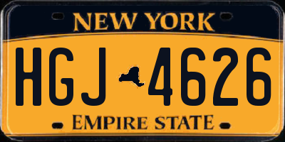 NY license plate HGJ4626