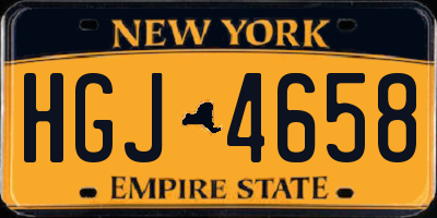 NY license plate HGJ4658