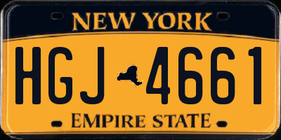 NY license plate HGJ4661
