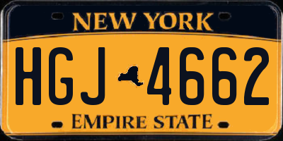 NY license plate HGJ4662