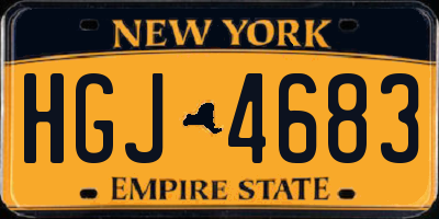 NY license plate HGJ4683