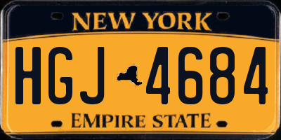 NY license plate HGJ4684