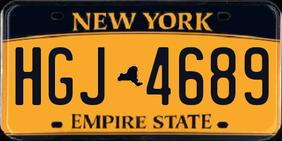 NY license plate HGJ4689