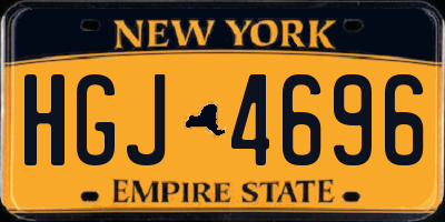 NY license plate HGJ4696