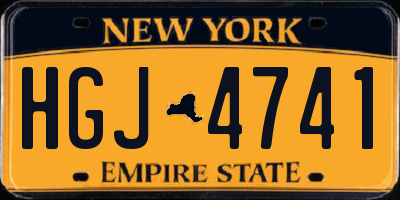 NY license plate HGJ4741