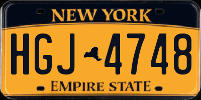 NY license plate HGJ4748