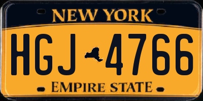 NY license plate HGJ4766