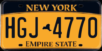 NY license plate HGJ4770