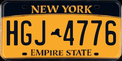 NY license plate HGJ4776