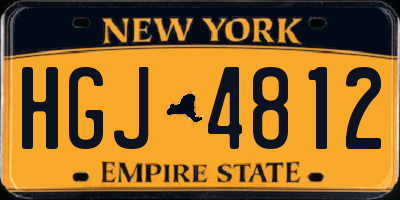 NY license plate HGJ4812