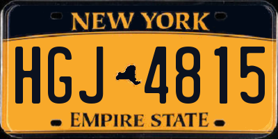 NY license plate HGJ4815