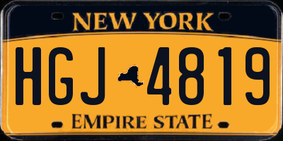 NY license plate HGJ4819