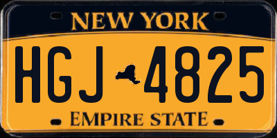 NY license plate HGJ4825