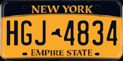 NY license plate HGJ4834