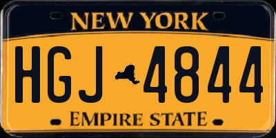 NY license plate HGJ4844
