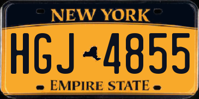 NY license plate HGJ4855