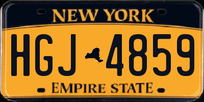 NY license plate HGJ4859