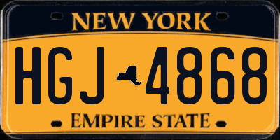 NY license plate HGJ4868