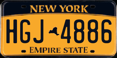 NY license plate HGJ4886