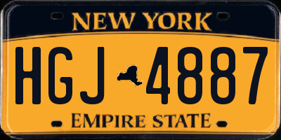 NY license plate HGJ4887