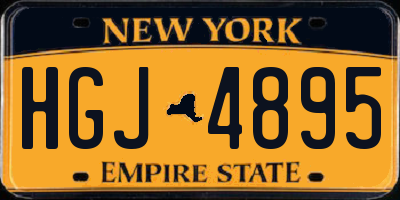 NY license plate HGJ4895