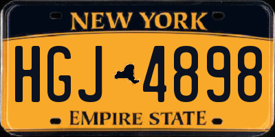 NY license plate HGJ4898