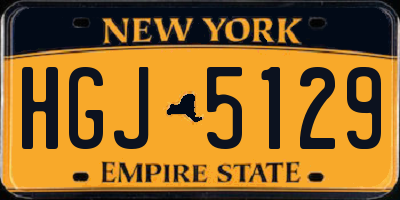 NY license plate HGJ5129
