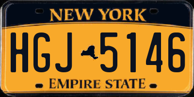 NY license plate HGJ5146