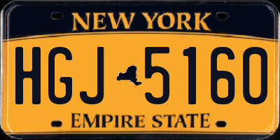 NY license plate HGJ5160